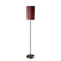 Ore Furniture Ore Furniture 9300F-GY-RD 66 in. Modern Retro Grey-red Floor Lamp 9300F-GY-RD